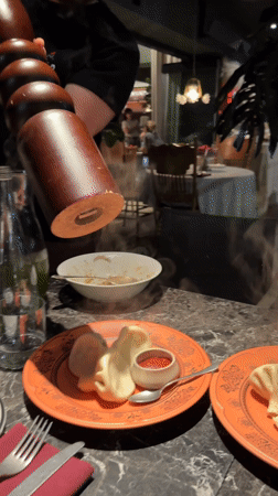 Georgian meal served at Limassol restaurant with traditional dishes