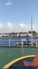 Ferry traffic at Melaya port, Bali's western crossing point