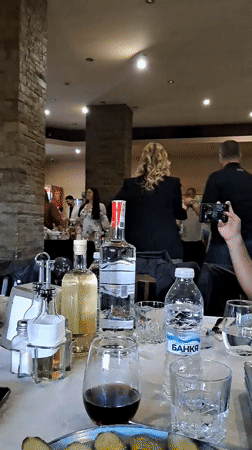 Social gathering with rainbow roses documented in Novi Iskar