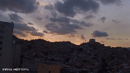 Caracas residents document sunset cityscape and daily life moments