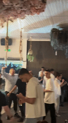Restaurant celebration with floral decor draws crowds in Plovdiv