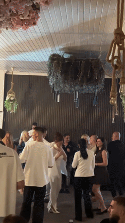 Restaurant celebration with floral decor draws crowds in Plovdiv