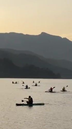Tourist and local activities documented around Phewa Lake, Pokhara