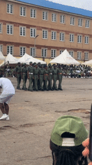 NYSC corps members parade and drill at Alagba ceremony