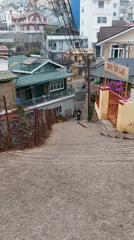 Morning street life documented in hillside Da Lat