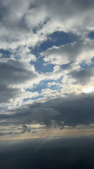Aerial view captures mixed clouds and sky over Germany