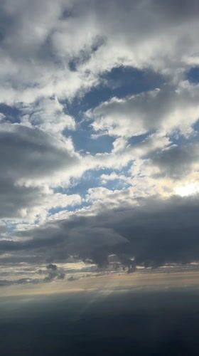 Aerial view captures mixed clouds and sky over Germany