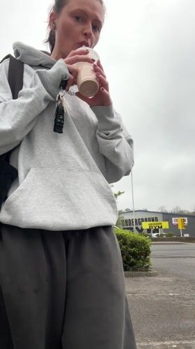 Woman in Gymshark hoodie spotted in Southborough parking area