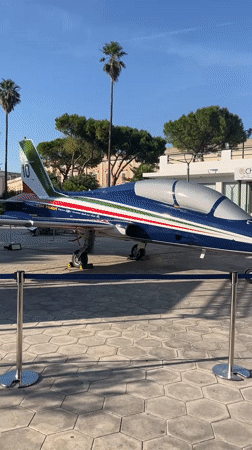 Italian Air Force aircraft, military vehicles displayed in Galatina