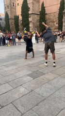 Breakdancers and an MC take over a historic public square