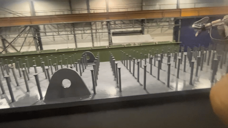 Industrial painting operations documented at ZSB GMBH facility