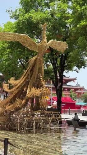 Cultural landmarks and sculptures documented in Xi'an's Yanta District