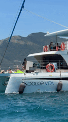 Catamaran 'Dolce Vita' sails off Vietnam coast with passengers