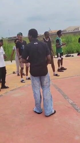 Basketball and street food scenes in Egbagu, Nigeria
