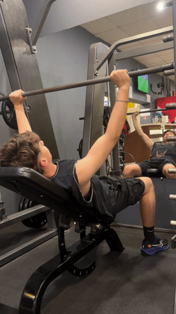 Men workout at gym in Troyan, Bulgaria