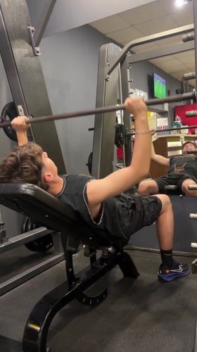 Men workout at gym in Troyan, Bulgaria