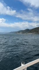 Lake Baikal waters observed from Listvyanka shoreline