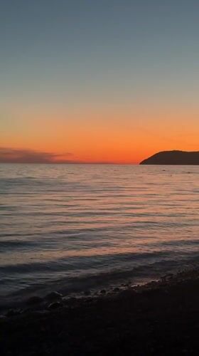 Evening sunset scenes captured across Bar, Montenegro coastline