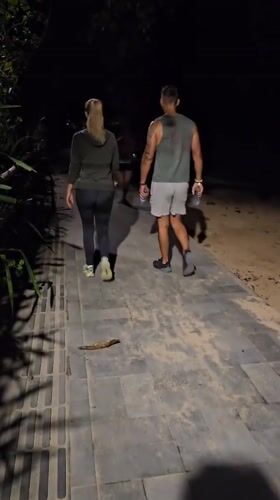 Evening strollers captured on Denpasar walkways and beach paths