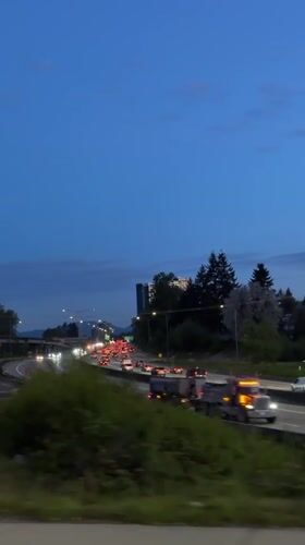 Highway traffic captured on video in New Westminster