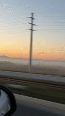 Dawn commute captured along Serbian highway near Surčin