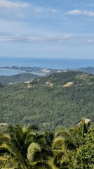 Tropical landscape panorama captured on Ko Samui, Thailand