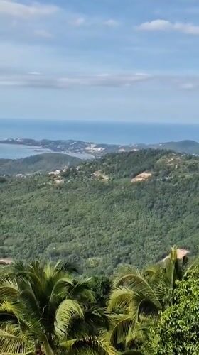 Tropical landscape panorama captured on Ko Samui, Thailand