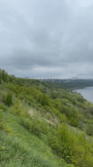 Overcast morning view captured overlooking Volga River in Nizhny Novgorod
