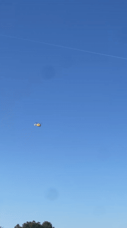 Yellow helicopter spotted flying over Sabadell, Spain