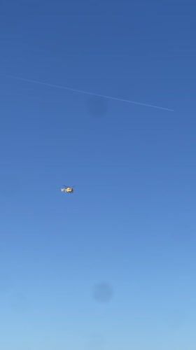 Yellow helicopter spotted flying over Sabadell, Spain