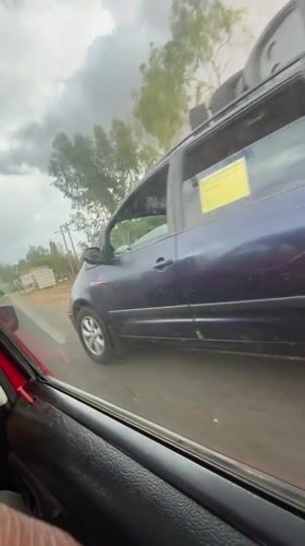 Motorcycle collides with minivan in Ban, Nigeria traffic accident