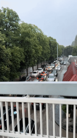 Afternoon rain creates wet conditions across central Plovdiv