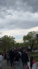 Large crowd gathers for procession in Yerevan, Armenia