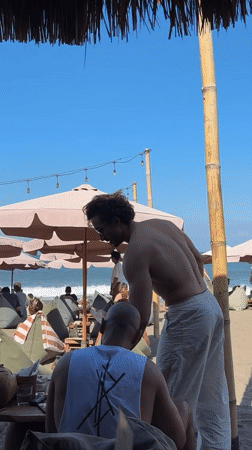Typical beach club activity documented in North Kuta
