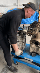 Auto mechanics work routine repairs in Blagoveshchensk shop