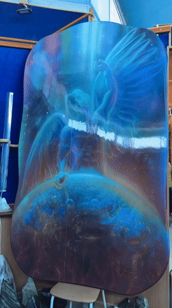 Art and mineral exhibition documented in Upper Uymon, Russia