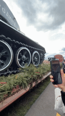 Victory Day military train display draws crowds in Votkinsk