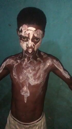 White body paint ritual observed in Bende, Nigeria