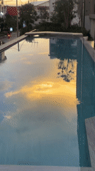 Rooftop Pool Sunset Reflections Documented in Choeng Thale Thailand
