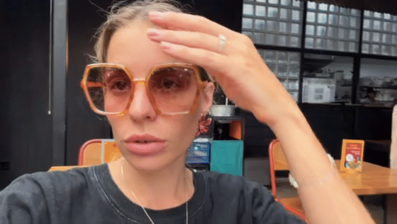 Woman films eyewear content in Indonesian restaurants