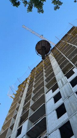 Moscow construction site documentation across multiple building phases