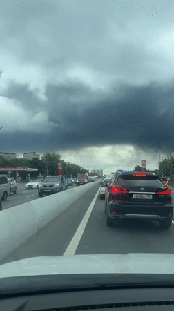 Dark smoke column rises over Moscow's southern outskirts