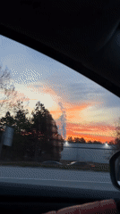 Dramatic sunset displays vibrant colors across Delta, Canada skies