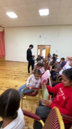 Kids' show in rural Russia: clowns, magic, and a python