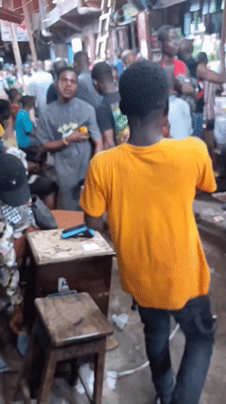 Daily life documented at Fegge market and shops