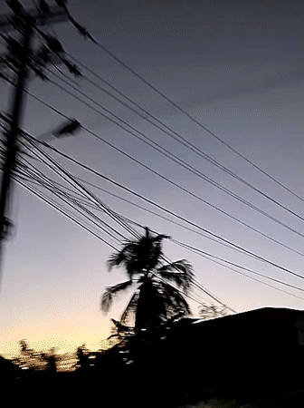 Evening drive through residential Lhokseumawe neighborhood captured on video