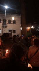 Candlelight vigil draws crowd to La Paz town square