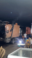 Evening market activity continues in Lagos with vendors, customers