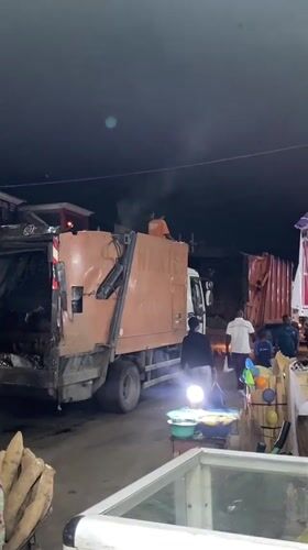 Evening market activity continues in Lagos with vendors, customers
