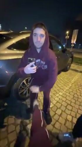 Young adults socialize, record videos during Sliven night out